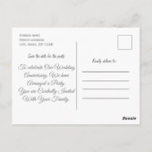 Elegant Silver Border lijst, aangepaste foto Briefkaart (Achterkant)