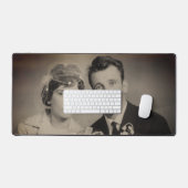 Elegant Silver Border lijst, aangepaste foto Bureaumat (Keyboard & Muis)