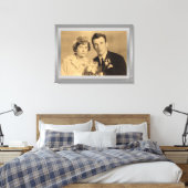 Elegant Silver Border lijst, aangepaste foto Canvas Afdruk (Insitu (Slaapkamer))