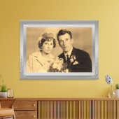 Elegant Silver Border lijst, aangepaste foto Canvas Afdruk (Insitu (Woonkamer))