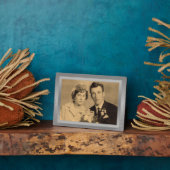 Elegant Silver Border lijst, aangepaste foto Fotoplaat (Zijkant)