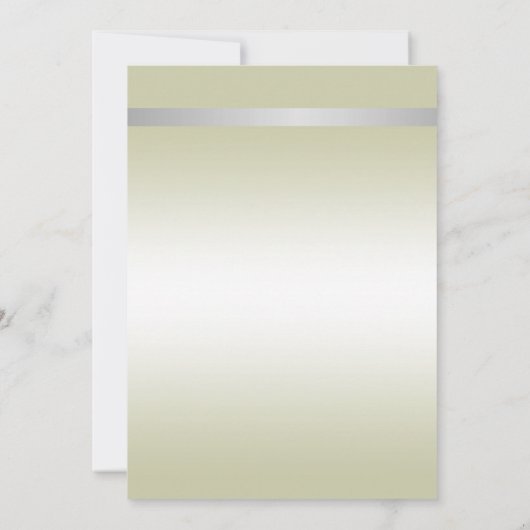 Elegant Silver Bow House Warming Party Kaart (Achterkant)