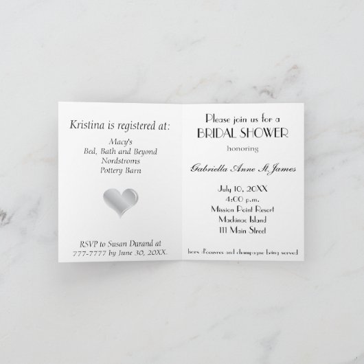 Elegant Silver Bridal Shower (Binnen)