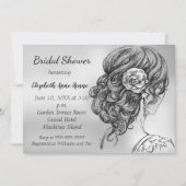 Elegant Silver Bridal Shower Kaart (Voorkant)
