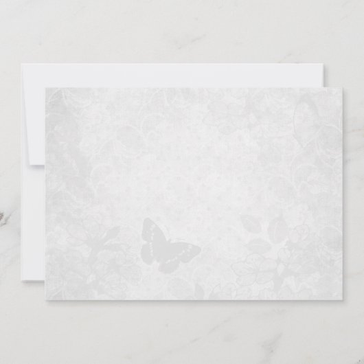 Elegant Silver Bridal Shower Kaart (Achterkant)