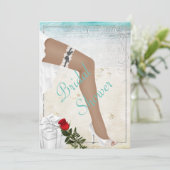 Elegant Silver Bridal Shower Kaart (Staand voorkant)