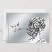 Elegant Silver Bridal Shower Kaart (Voorkant)