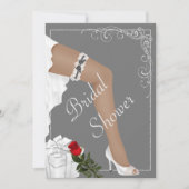 Elegant Silver Bridal Shower Kaart (Voorkant)