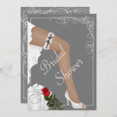 Elegant Silver Bridal Shower Kaart (Voorkant / Achterkant)
