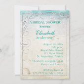 Elegant Silver Bridal Shower Kaart (Achterkant)