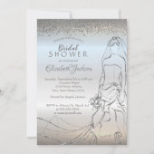 Elegant Silver Bride, Vrijgezellenfeest diamanten Kaart (Voorkant)