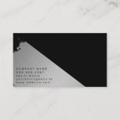 Elegant Silver Brushed II Visitekaartje (Achterkant)