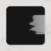 Elegant Silver Brushed Vierkante Visitekaartje (Achterkant)