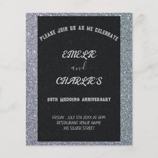 Elegant Silver Budget 25e trouwdag (Voorkant)