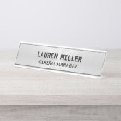 Elegant Silver Bureau Naambordje (Voorkant)