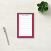 Elegant Silver, Burgundy Red en White dingen om te Post-it® Notes (Kantoor)
