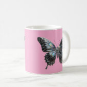 Elegant Silver Butterfly with Open Wings Koffiemok (Voorkant rechts)