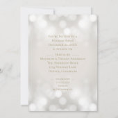 Elegant Silver Champagne Company Holiday Kaart (Achterkant)