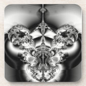 Elegant Silver Chandelier Bier Onderzetter (Voorkant)