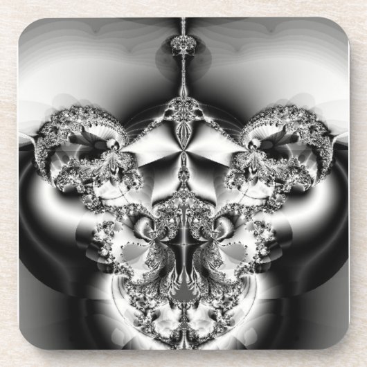 Elegant Silver Chandelier Bier Onderzetter (Voorkant)