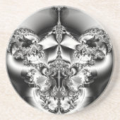 Elegant Silver Chandelier Zandsteen Onderzetter (Voorkant)