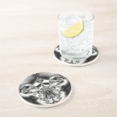 Elegant Silver Chandelier Zandsteen Onderzetter (Zijkant)