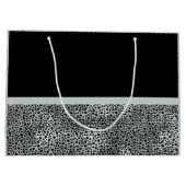 Elegant Silver Cheetah print een vriendelijke knop Groot Cadeauzakje (Achterkant)