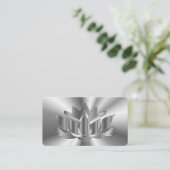 Elegant Silver Combre modern Visitekaartje (Staand voorkant)