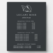 Elegant Silver Conch Shell Pricing/Services Fotoplaat (Voorkant)
