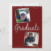 Elegant Silver Confetti Afstuderen Klasse 2022 Kaart (Achterkant)