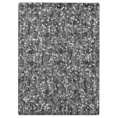 Elegant Silver Confetti Glitter Print Klembord (Achterkant)