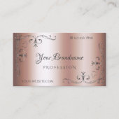 Elegant Silver  Corners Luxury Roos Golden Visitekaartje (Voorkant)
