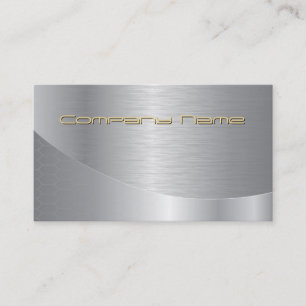 Elegant Silver Corporate Gold Text Visitekaartje