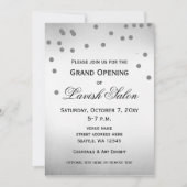 Elegant Silver Corporate Party Invitation Kaart (Voorkant)