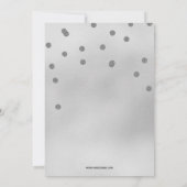 Elegant Silver Corporate Party Invitation Kaart (Achterkant)