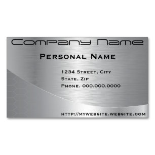Elegant Silver Corporate Visitekaartje Magnet Visitekaartje Magneet