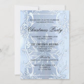 Elegant Silver Crystal Snowflake kerstfeest Kaart (Voorkant)