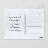 Elegant Silver Crystal - Uitnodiging voor Kerstmis (Achterkant)