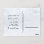 Elegant Silver Crystal - Uitnodiging voor Kerstmis (Achterkant)