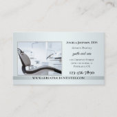 Elegant Silver Custom Photo Dentist Visitekaartje (Voorkant)