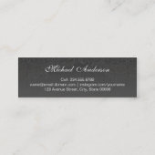 Elegant  Silver Damask Afstuderen Contactkaartje (Achterkant)