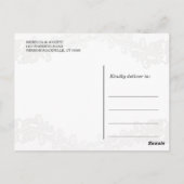 Elegant Silver Damask Afstuderen Hartelijk dank Briefkaart (Achterkant)