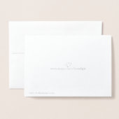 Elegant Silver Damask Holiday Corporate Business Folie Kaarten (Met envelop)