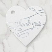 Elegant Silver Dank u Folie voor labels (Voorkant)