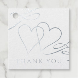 Elegant Silver Dank u Folie voor labels