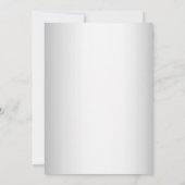 Elegant Silver Decorative Verloving Invitation Kaart (Achterkant)