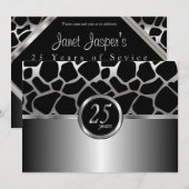 Elegant Silver Design 25e Jubileum Kaart (Voorkant / Achterkant)