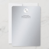 Elegant Silver Diamond Save the Date Kaart (Achterkant)