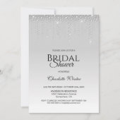 Elegant Silver Diamonds Bridal Shower Kaart (Voorkant)