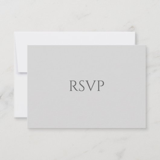 Elegant Silver Diamonds Wedding RSVP Kaart (Achterkant)